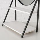 Boltze, Acapulco, okrągłe lusterko stojące z półką, 50,5 cm