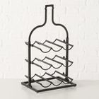 Boltze Home, Botella, stojak na wino metalowy w kształcie butelki, wys. 54,5 cm