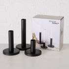 Boltze Home, Malko, świecznik metalowy, 9 cm, 3 szt.