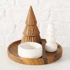 Boltze Home, Ove, świecznik z bałwankiem i choinką, 13 cm