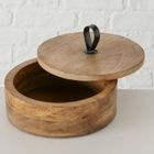Boltze Home, pudełko okrągłe KABIR, drewno mango, Ø 19 cm