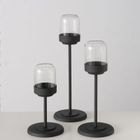 Boltze Home, Senza, zestaw metalowych lampionów ze szklaną kopułą, 3 szt.