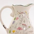 Boltze Home, wazon ceramiczny typu dzbanek, Florina, biały, wys. 18 cm