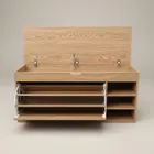 Boximo, Gradia, szafka na buty z siedziskiem i wysuwanymi półkami, 100-34-50 cm