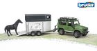 Bruder, Land Rover z przyczepą dla konia i figurką konia