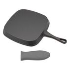 Brunbeste, patelnia grillowa żeliwna z silikonową nakładką, 24 cm