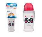 Canpol babies, Hello Little, bidon niekapek z rurką, beż, 350 ml, 12m+