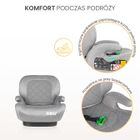 Caretero, Irbis, fotelik samochodowy, podstawka, i-Size, grey melange, 125-150 cm