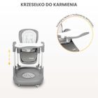 Caretero, Sitron 3w1, krzesełko do karmienia z funkcją huśtawki i chodzika, grey