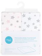 Ceba Baby, Pink Stars, pokrowiec na przewijak miękki, 85-72 cm, 2 szt.