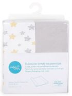 Ceba Baby, Yellow Stars, pokrowiec na przewijak, light grey, 50-70/80 cm, 2 szt.