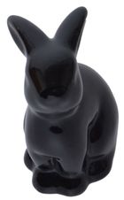 Ceramiczny królik mały, czarny,
