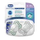 Chicco, Physioforma Light, Lumi, smoczek uspokajający, silikonowy, 16-36 m, 2 szt.