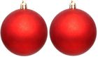 Christmas Decoration, bombka dekoracyjna, plastikowa, czerwony, 60 mm, 12 szt.