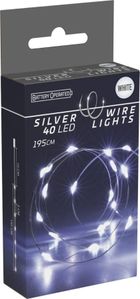 Christmas Decoration, lampki girlanda 40 led, zimny biały