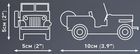 Cobi, Jeep Willys CJ-2A biały, klocki, 111 elementów