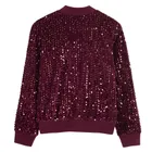 Cool Club, Bluza bomberka dziewczęca, rozpinana, welurowa, bordowa