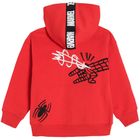 Cool Club, Bluza chłopięca z kapturem, rozpinana, czerwona, Spider-Man
