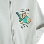 Cool Club, Bluza chłopięca z kapturem, rozpinana, szara, Minecraft