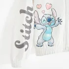 Cool Club, Bluza dziewczęca z kapturem, rozpinana, crop top, biała, Lilo i Stitch