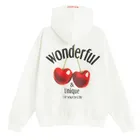 Cool Club, Bluza dziewczęca z kapturem, rozpinana, ocieplana, biała