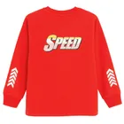 Cool Club, Bluzka chłopięca z długim rękawem, czerwona, Hot Wheels