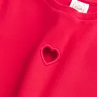 Cool Club, Bluzka dziewczęca z długim rękawem, prążkowana, czerwona