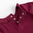 Cool Club, Body dziewczęce z długim rękawem, prążkowane, bordowe