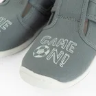 Cool Club, Kapcie chłopięce, szare, skórzana wkładka, Zdrowa Stopa