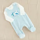 Cool Club, Komplet chłopięcy, Śpiochy welurowe, Body z długim rękawem, prążkowane, mix