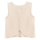 Cool Club, Komplet dziewczęcy, Bluzka bez rękawów, Spodnie materiałowe, wide, beżowy