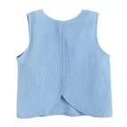 Cool Club, Komplet dziewczęcy, Bluzka bez rękawów, Spodnie materiałowe, wide, niebieski