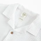 Cool Club, Koszula chłopięca z krótkim rękawem, regular, muślinowa, biała