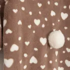 Cool Club, Piżama jednoczęściowa dziewczęca z kapturem, ocieplana, brązowa