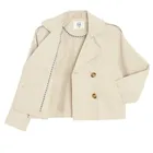 Cool Club, Płaszcz dziewczęcy, cropped, beżowy