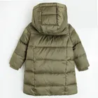 Cool Club, Płaszcz dziewczęcy z kapturem, khaki, puchowe wypełnienie