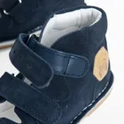 Cool Club, Sandały chłopięce, profilaktyczne, skórzane, granatowe, Zdrowa Stopa