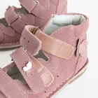 Cool Club, Sandały dziewczęce, profilaktyczne, skórzane, różowe, Zdrowa Stopa