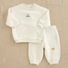 Cool Club, Spodnie dresowe chłopięce, baggy, ocieplane, ecru