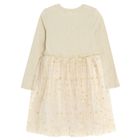 Cool Club, Sukienka dziewczęca z długim rękawem, złota