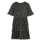 Cool Club, Sukienka dziewczęca z krótkim rękawem, czarna