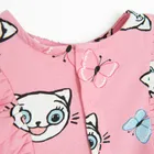 Cool Club, Sukienka dziewczęca z krótkim rękawem, różowa, Kicia Kocia