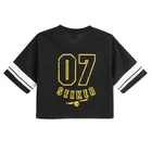 Cool Club, T-shirt dziewczęcy, crop top, czarny, Harry Potter