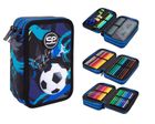 CoolPack, Jumper 3, piórnik rozkładany, potrójny, z wyposażeniem, Football Navy