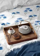 Cottage Home, 2-częściowy komplet pościeli bawełnianej, kwiaty chabry, 140-200 cm