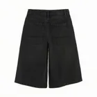 Czarne jeansowe bermudy z regulacją Cool Club