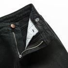 Czarne jeansy flare z regulowanym pasem Cool Club
