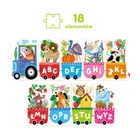 CzuCzu, Literkowy traktor, puzzle, 18 elementów, dla dzieci 3+