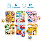 CzuCzu, Pojazdy małe i duże, puzzle i gra, 6-4 elementy, 2+