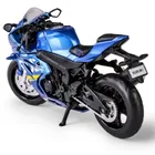 Daffi, MSZ, Suzuki GSX-R1000, motocykl, model metalowy, niebieski, 1:18